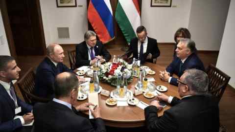 Russian President Vladimir Putin meets Prime Minister of Hungary, Viktor Orban in Budapest