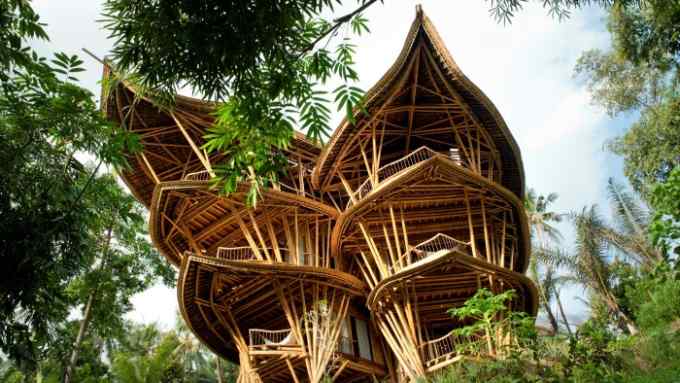 bamboo homes built by Bali-based architecture studio Ibuku