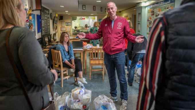 David Mann of the Bonny Downs Community Association in East Ham said whole families are so hungry they rush to the door when food deliveries arrive