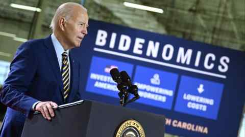 Joe Biden speaks at an event