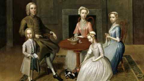 Group portrait of Francis Brewster and his family, by Thomas Bardwell, oil on canvas, 1736