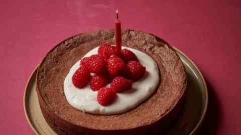 flourless, dairy-free delicious chocolate cake — a Honey & Co recipe