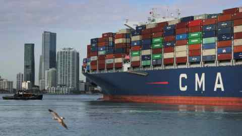 A CMA CGM container ship