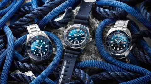 Three of Seiko’s new Prospex Diver Scuba Padi special edition watches
