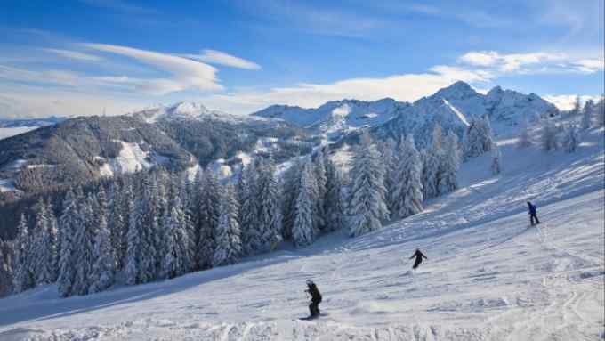 View of Ski resort Schladming in Austria