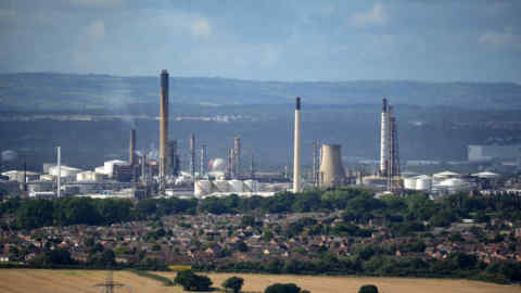 view of the Stanlow Oil Refinery