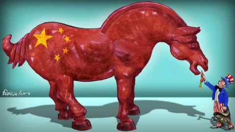 James Ferguson illustration of Martin Wolf column ‘Containing China is not a feasible option’