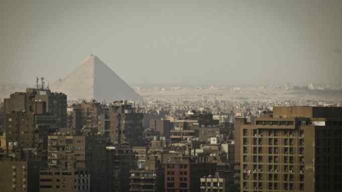 The Giza pyramids in Egypt