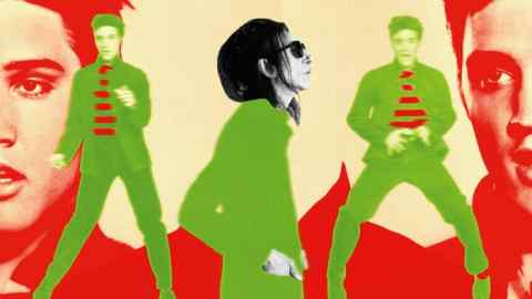 Illustration of John Cooper Clarke and Elvis Presley