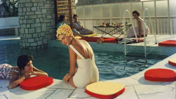Women by the Canellopoulos penthouse pool, Athens, 1961