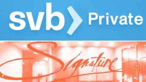 Montage showing logos of SVB Private and Signature Bank