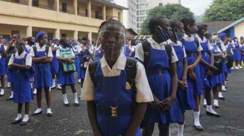 Pupils return to Freetown Secondary School for Girls in October after lockdown