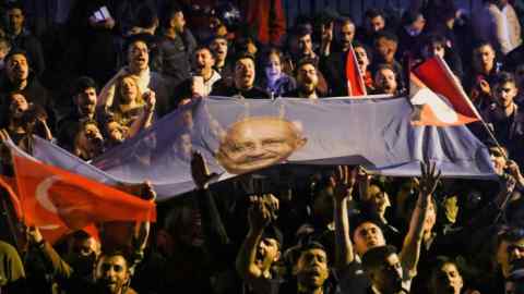 Supporters of Kemal Kiliçdaroğlu hold a rally