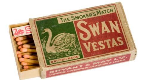 A box of Swan Vesta matches