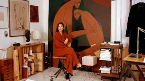 Peggy Kuiper in the studio at her home in Amsterdam