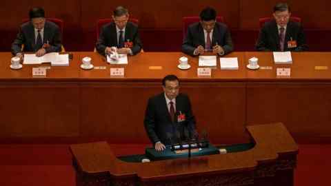 Li Keqiang told the National People’s Congress that China had responded to the challenges of the pandemic with ‘tremendous tenacity’