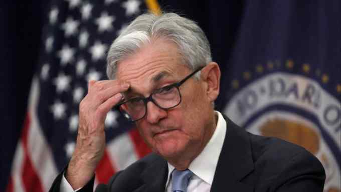 Federal Reserve chair Jay Powell holds a news conference in Washington