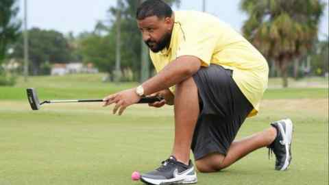 DJ Khaled playing golf