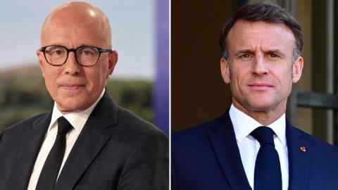 Éric Ciotti and Emmanuel Macron