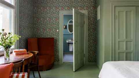 A bedroom at Billnäs Gård, an intimate new hotel in Finland