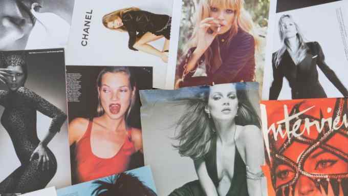 A selection of Kate Moss’s tearsheets
