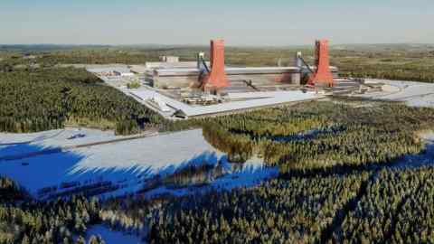 A rendering of the H2 Green Steel plant to be built in Boden, Sweden