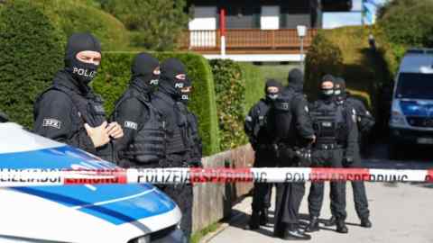 Police conduct a raid at one of Alisher Usmanov’s properties in Rottach-Egern, Germany, in September 2022