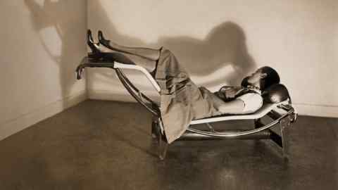 Charlotte Perriand on the Le Corbusier chaise longue Basculante, which she co-designed, c1928
